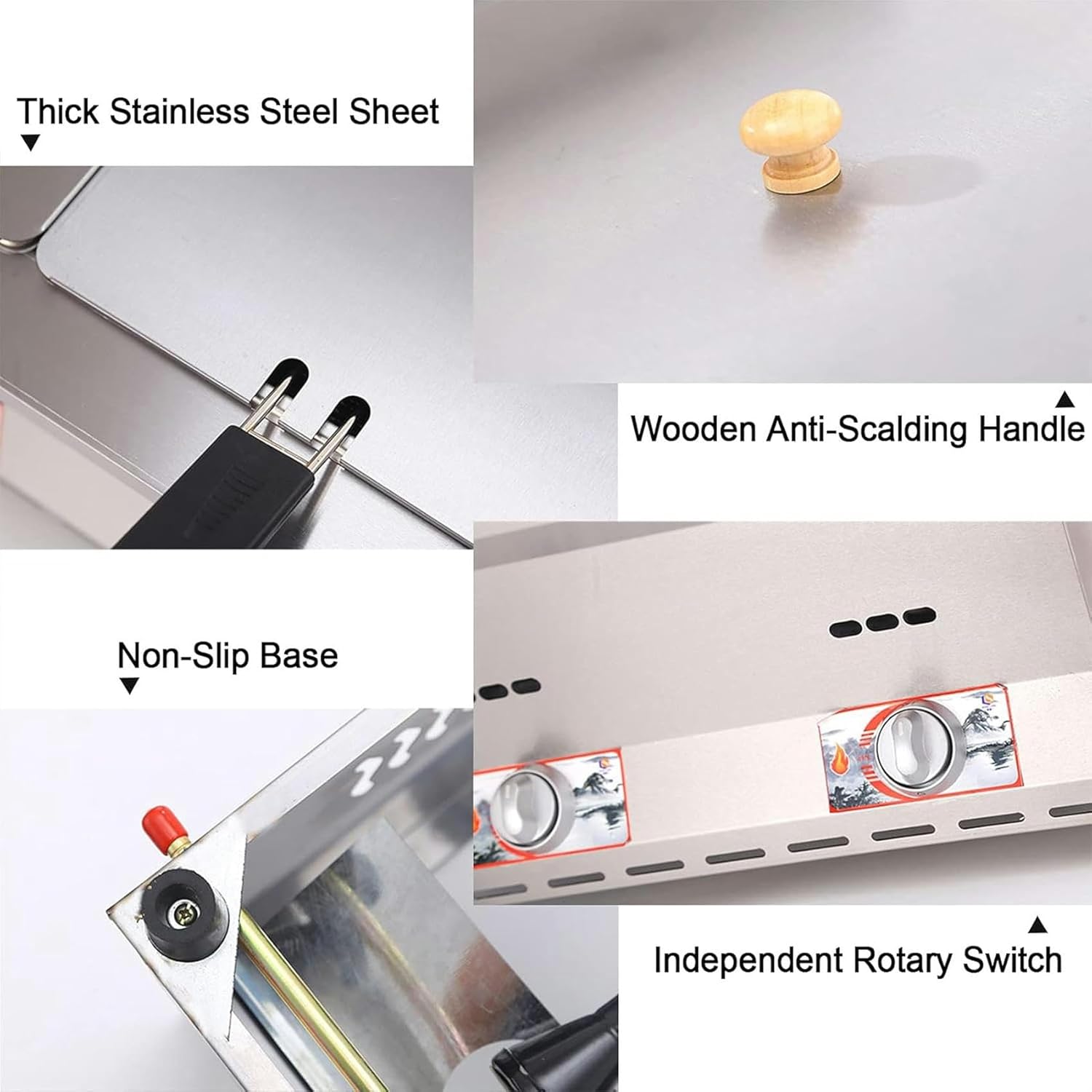 Gas Deep Fryer, with 8L+8L, Stainless Steel, Chicken Chips Fryer for French Fries Home Kitchen Restaurant