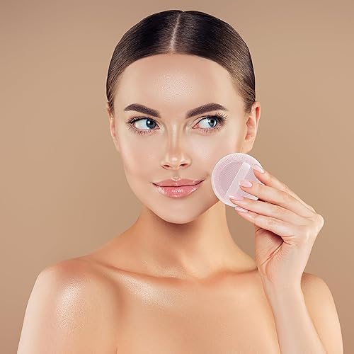 Miniatura 6 de 24 almohadillas redondas de algodón para maquillaje con correa para la cara, para cosméticos sueltos y de base, esponja, polvo