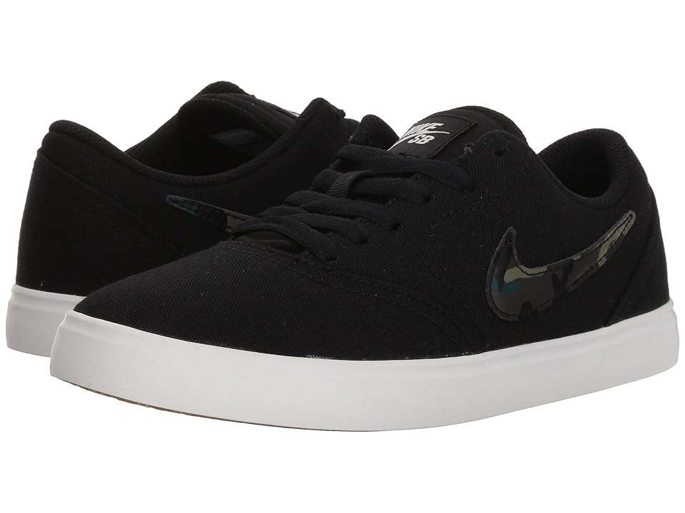 

Nike SB Kids Check Canvas (Big Kid) (Black/Medium Olive/Pro Green) Boys Shoes