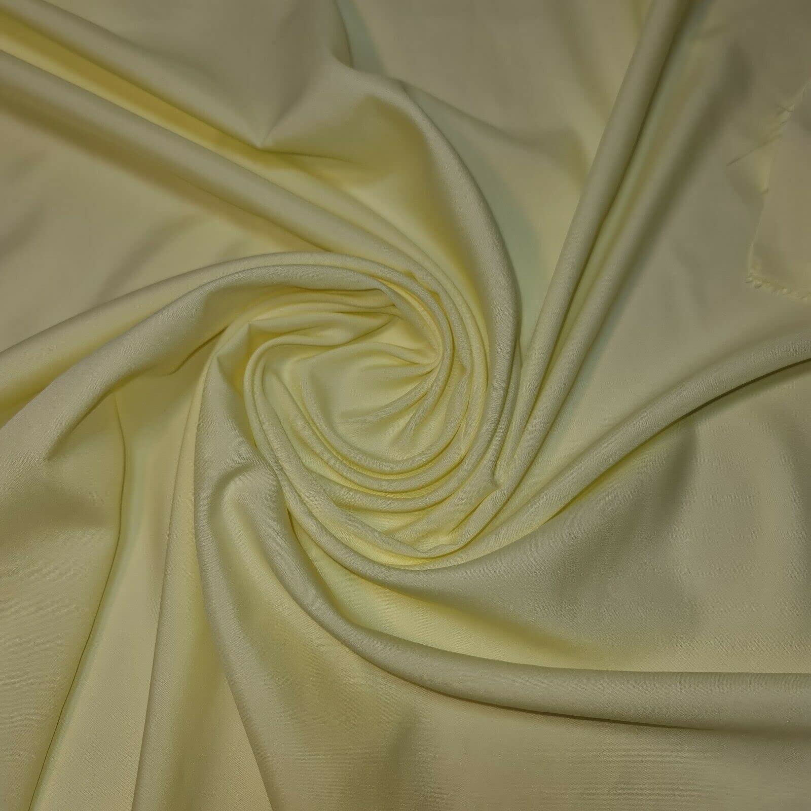 Soft Peach Skin Powder Touch Dress Craft Lining Fabric Material 44" Wide Available in 8 Colours (Lemon, 1 Meter) โ image 1