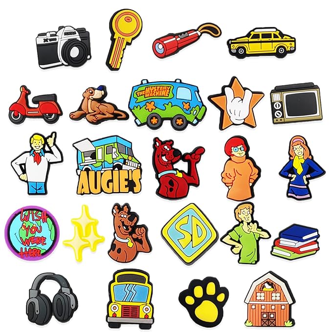 Scooby Doo Croc Charms 24 PCS Cartoon Animal Croc Charms