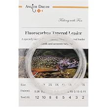3 Pack Fluorocarbon Fly Leader 9FT 0x/1x/2x/3x/4x/5x/6x/7x Fluorocarbon Tapered Fly Fishing Leader.