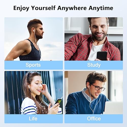 Miniatura 7 de Paquete de 2 auriculares con cable para iPhone, auriculares con control remoto integrado para controlar la música, llamadas telefónicas y volumen,