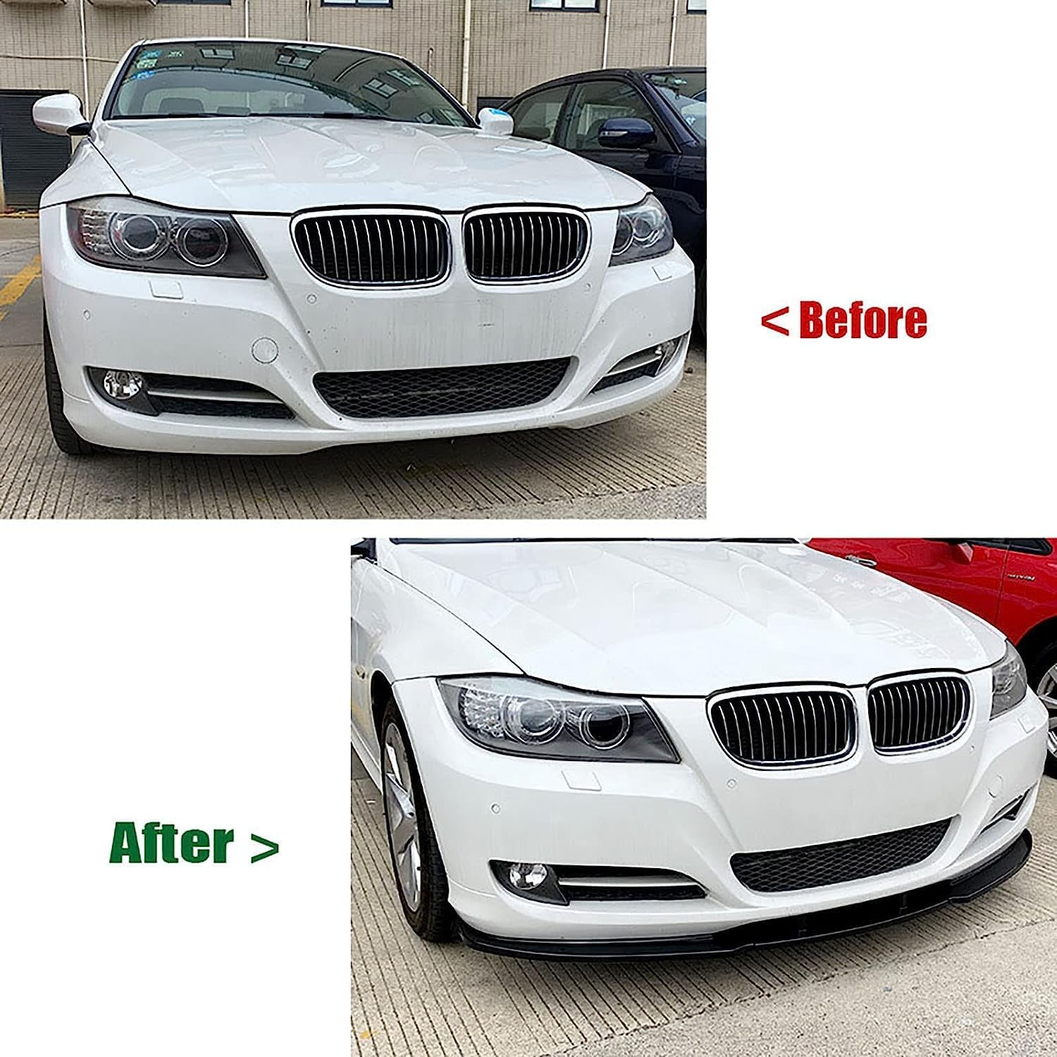 Lame de Pare-Chocs Avant,pour BM-W 3 Series E90 E91 LCI 320i 330i 2009-2012,Lame de Pare-Chocs Avant Spoiler Splitter