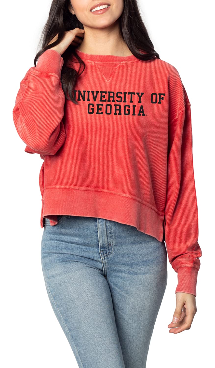 chicka-d NCAA womens Corded Boxy Pullover