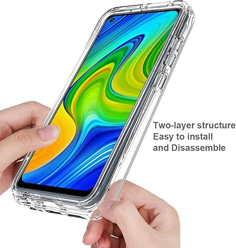 Miniatura 5 de Asuwish Funda de teléfono para Xiaomi Redmi Note 9  Redmi 10X 4G transparente TPU cubierta de celda no amarillenta, delgada, híbrida, a prueba de