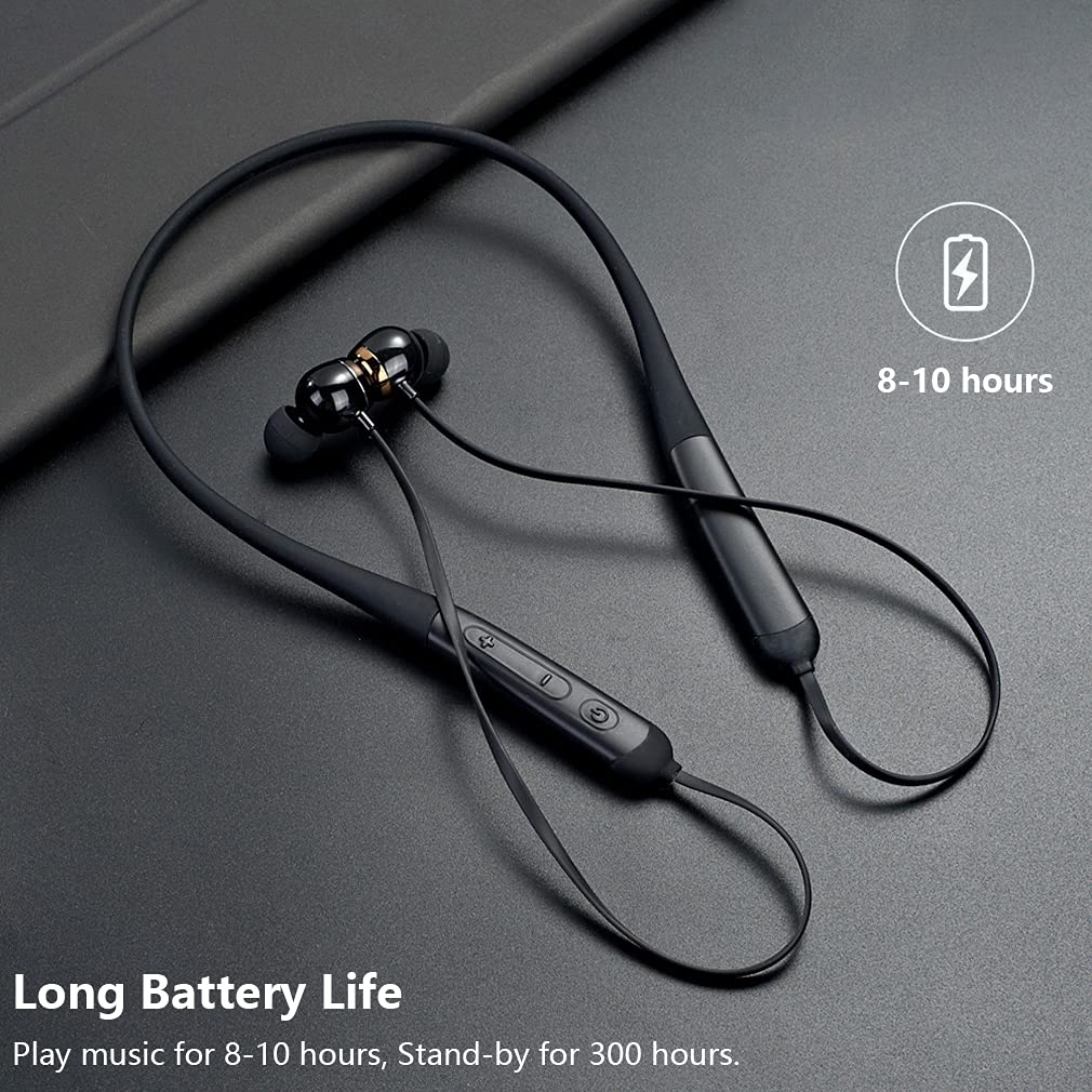 Magnetyczne douszne bezprzewodowe słuchawki Bluetooth, IPX7 wodoodporne bezprzewodowe słuchawki sportowe, miękka opaska na szyję, lekkie słuchawki z redukcją szumów stereo do biegania wędrówek fitnessu czarne