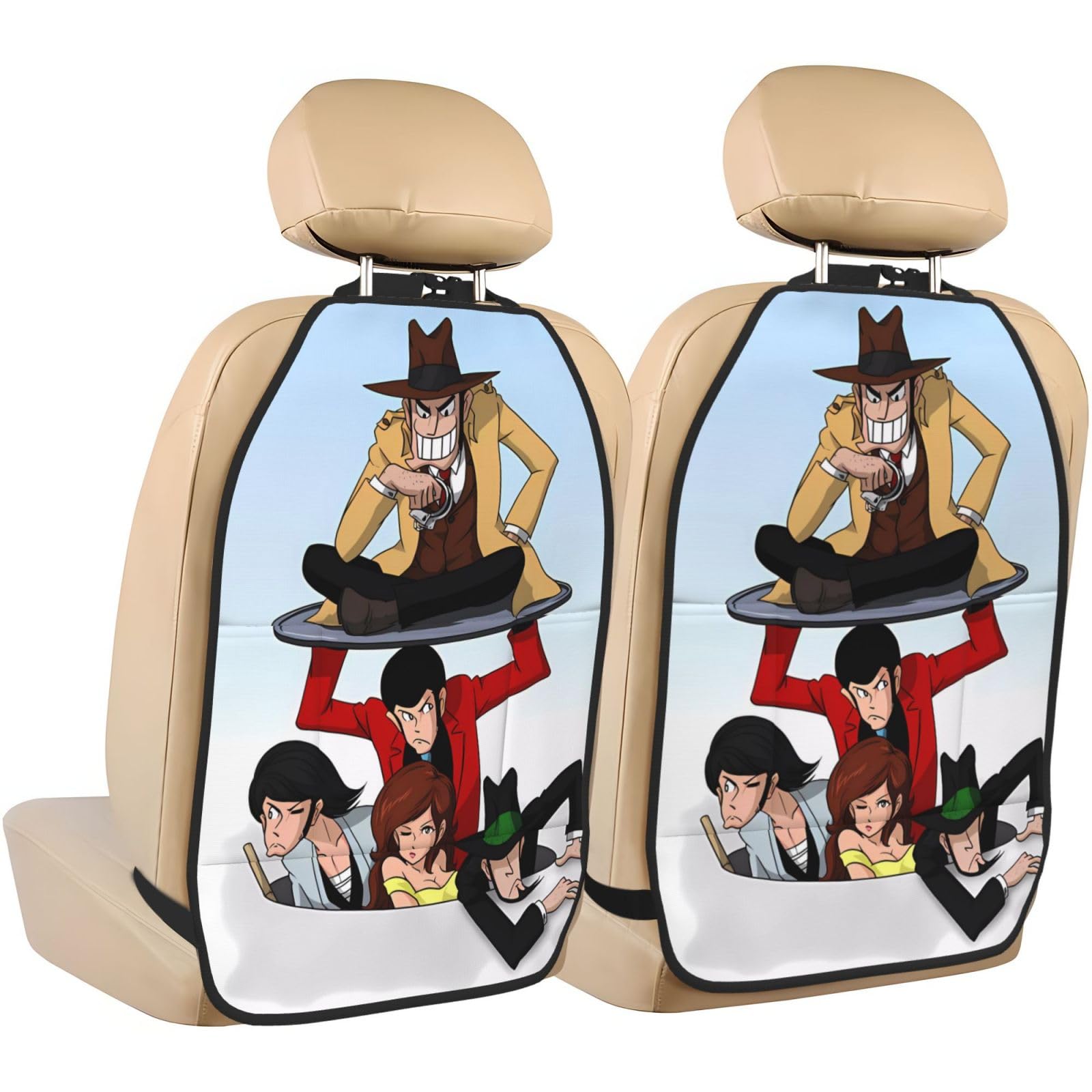 ルパン様用 Amazon | カーシート用 2個パック ルパン三世 銭形警部 アンチ