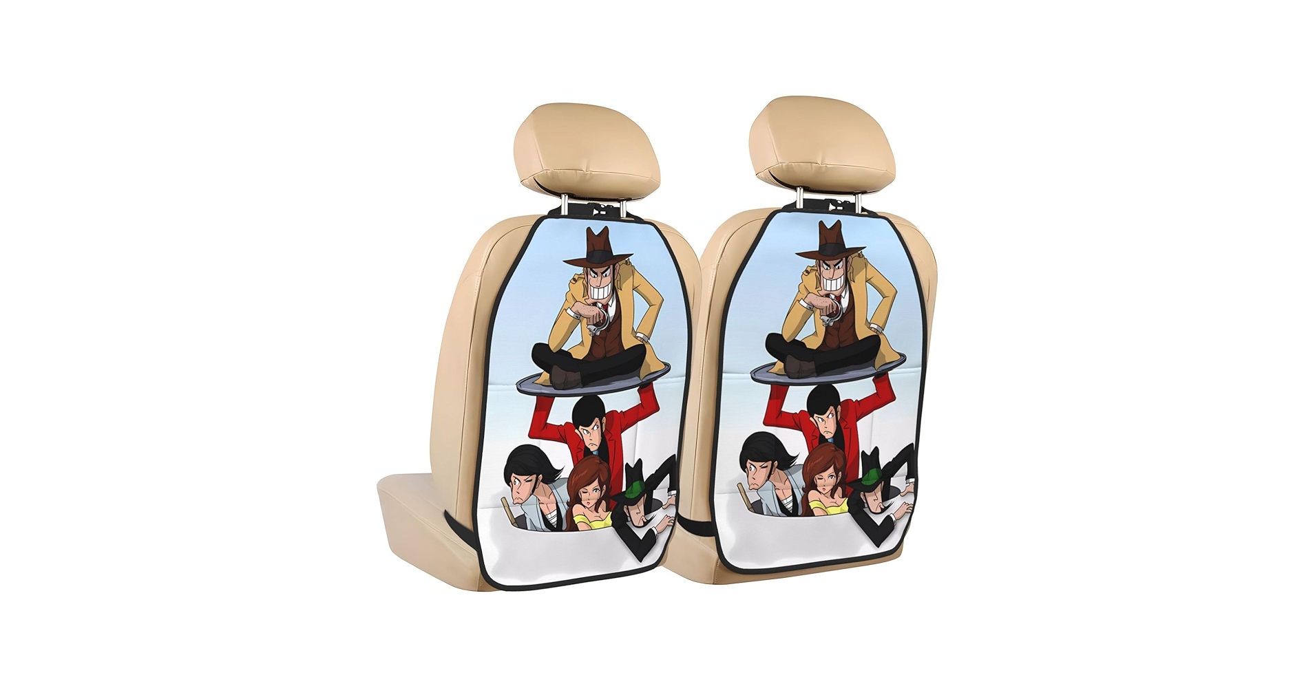 ルパン様用 Amazon | カーシート用 2個パック ルパン三世 銭形警部 アンチ