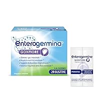 Enterogermina Gonfiore, Fermenti Lattici Probiotici, Prebiotici per Adulti – Integratori con Enzimi Digestivi ed Estratti Vegetali contro Pancia Gonfia e Gonfiore Addominale (20 Bustine Gusto Pesca)