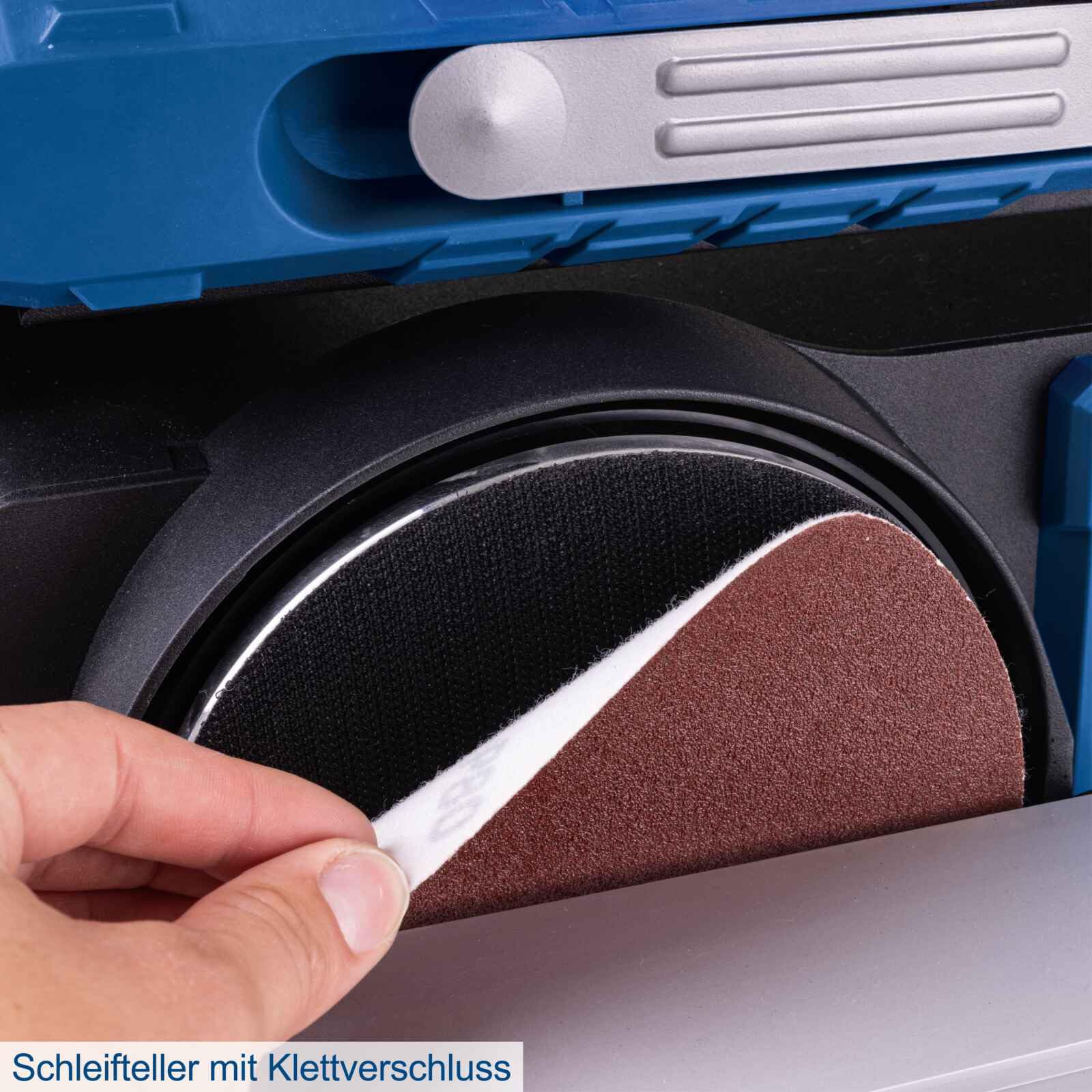 Scheppach Band- & Tellerschleifer BTS800Vario Schleifmaschine mit LCD Display & stufenloser Vario Speed | 400W | klappbar | Schleifband 914x100mm | Ø150mm Klettschleifteller | inkl. Queranschlag