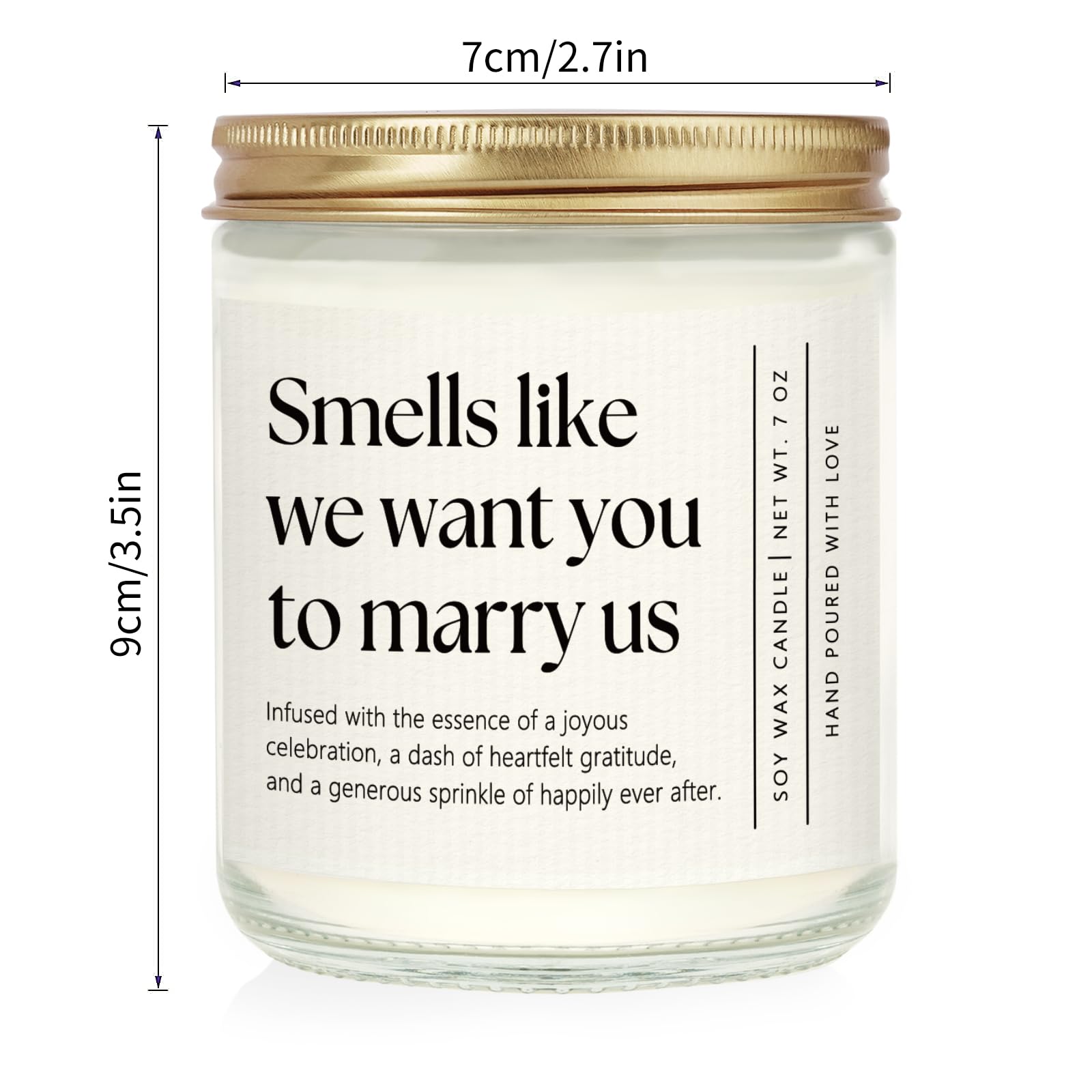 Wedding Officiant Gift, Unique Officiant Proposal Gift, Thank You Presents for Wedding Day, Groomsman/Bridesmaid Gifts - Handmade Lavender Scented Candle 7oz