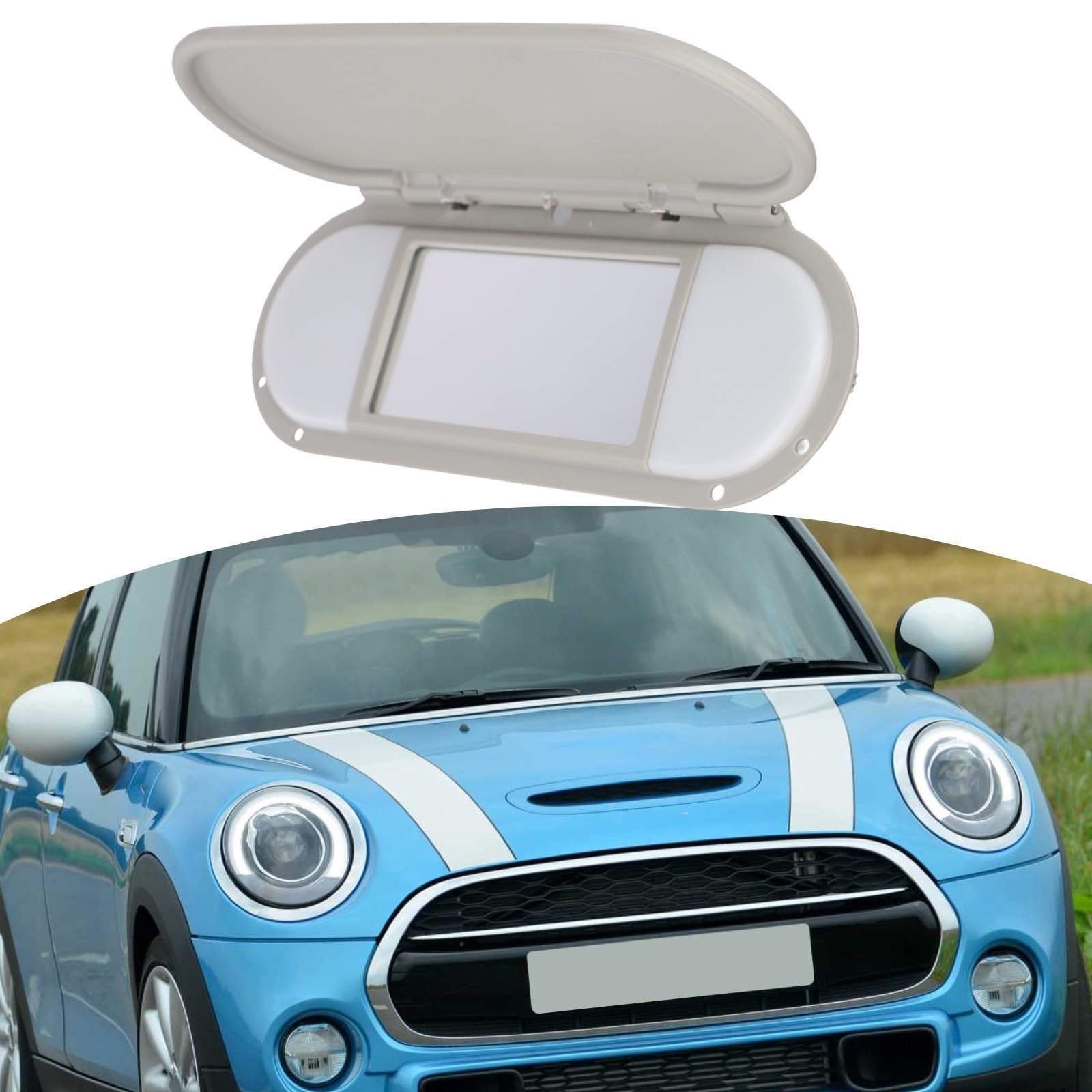Estetica Grigio Sostituzione Visiera Parasole Vanity Specchio Cover per Mini Per Cooper (2015 2022)