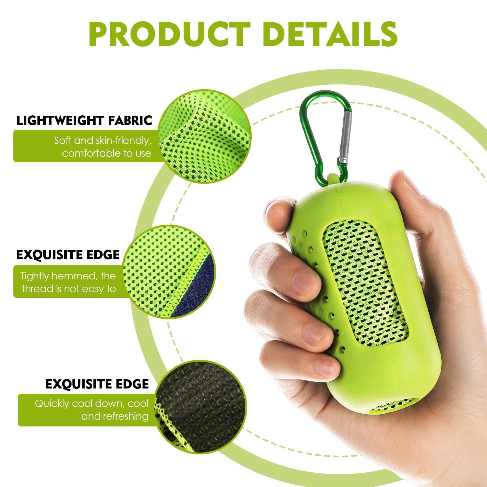 Asciugamano Rinfrescante 4 Pezzi,Cooling Towel in Microfibra ad Asciugatura Rapida,Asciugamano Sportivo Traspirante per Fitness Running Yoga Palestra,30 x 90 cm con Custodia in Silicone