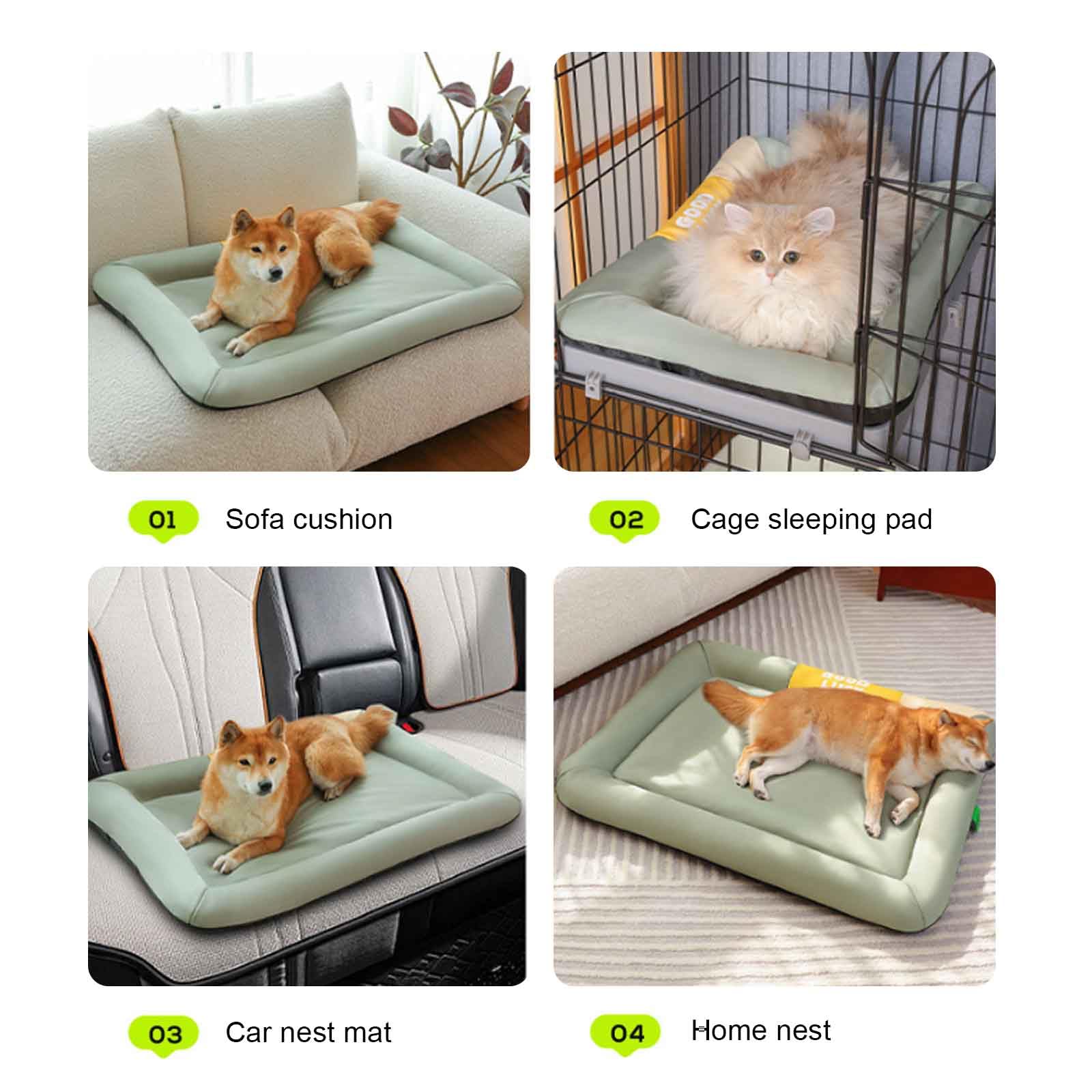 Cuccia per Animali Domestici Antiscivolo, Tappetino Refrigerante per Cani, Impermeabile, Cuscino per Cani in Tessuto Oxford, Ideale per Cani E Gatti nella Calda Estate,Blu,L