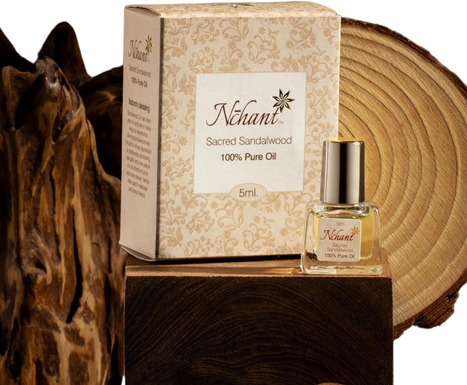 Nchant 100% Pure, Natural & Authentic Sandalwood/Chandan Oil - 5 ml