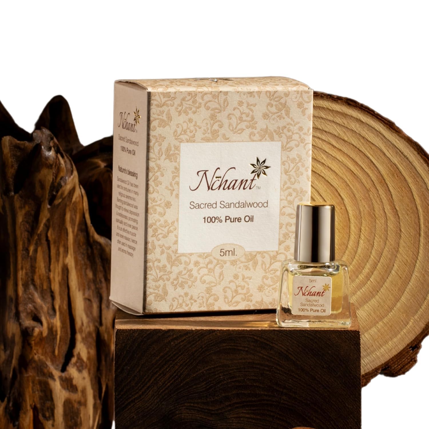 Nchant 100% Pure, Natural & Authentic Sandalwood/Chandan Oil - 5 ml
