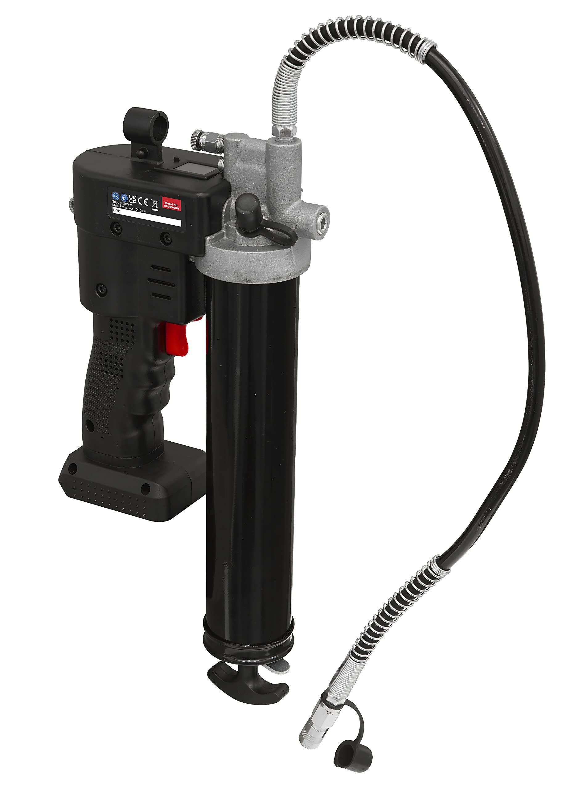 Sealey 20V SV20 Series, Cordless Grease Gun Body Only - CP20VGRG, Red - Image 2