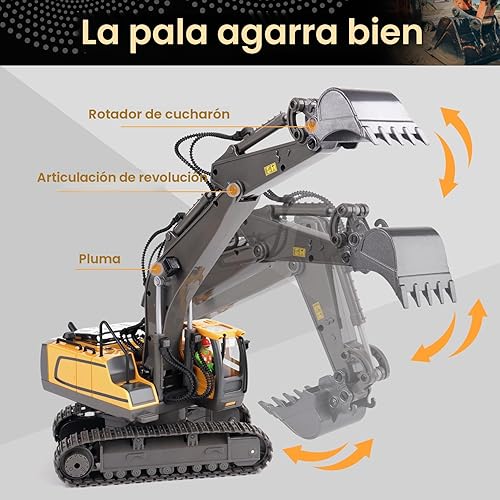 Miniatura 7 de PREPOP Juguete de Excavadora con Control Remoto para niños de 6 a 12 años, los mejores regalos de cumpleaños para niños de 4 a 7, 8, 9, 10, 11 años