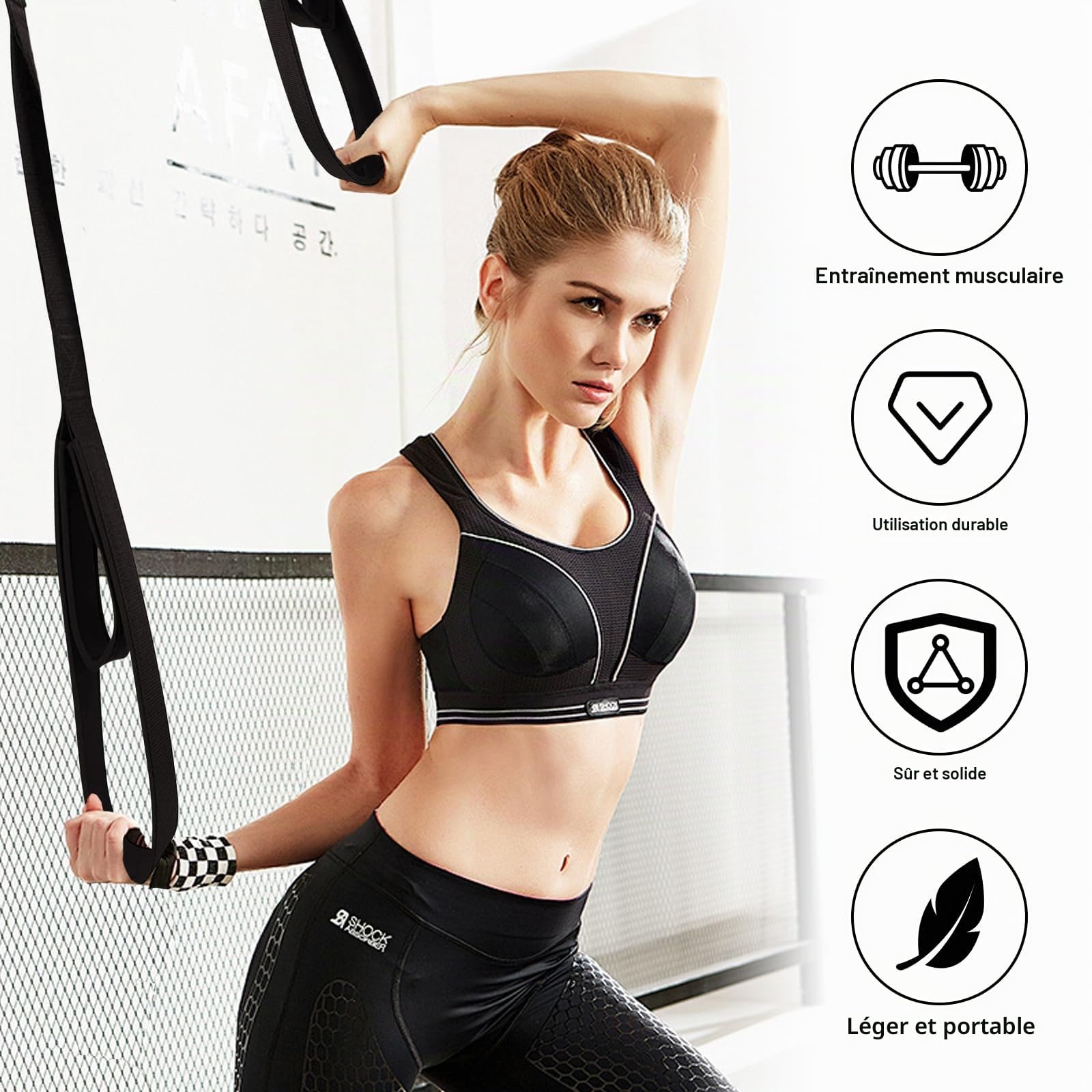 Corde Triceps,Accessoires pour Fitness Et Musculation Câble de Traction Câble Triceps Long Deux Tailles Câble de Traction Triceps pour Push-Downs, Facepulls Une Utilisation à Domicile Ou Salle Sport