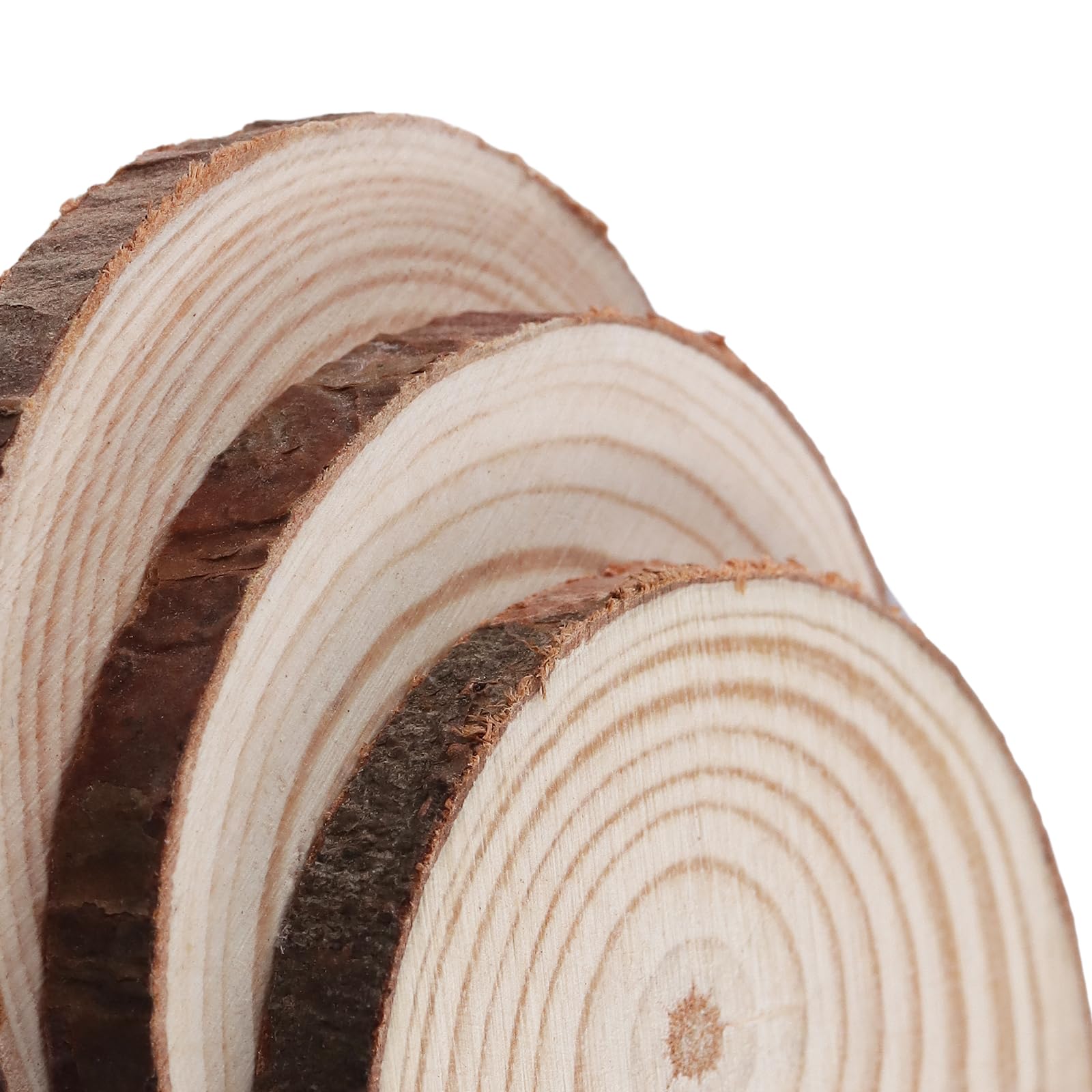 Houten schijven, 4 stuks, ronde boomschijven, 18 - 20 cm, boomschijf, ronde houten schijf om te beschilderen, tafeldecoratie, kaarsenbord, decoratieve plaat