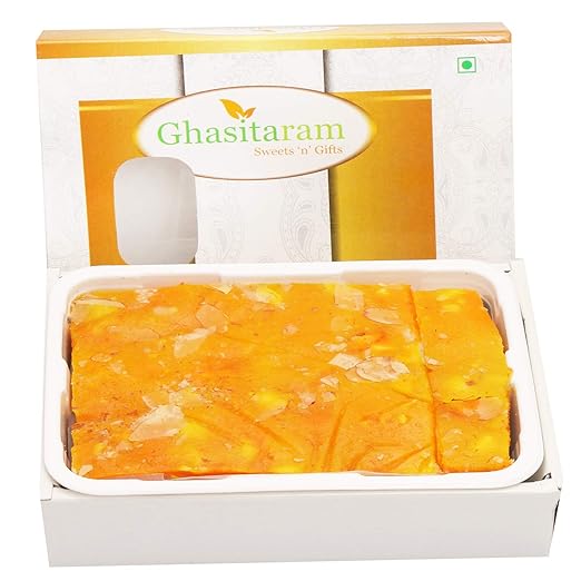 Ghasitaram Gifts Diwali Gifts Diwali Sweets - Orange Ice Halwa (200 GMS)
