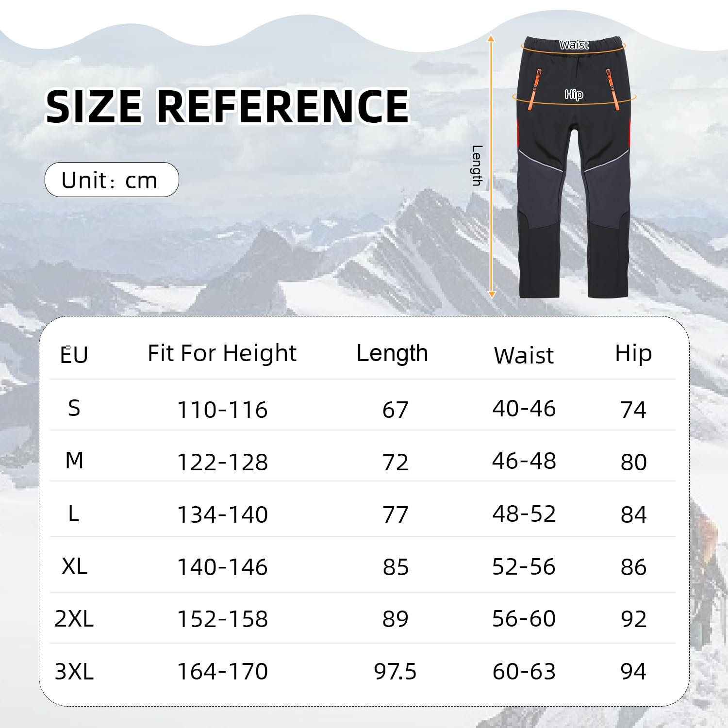 SUKUTU Pantaloni Softshell da Bambino Pantaloni Invernali da Sci Foderati Antivento Ragazzi e Ragazze Pantaloni da Trekking sulla Neve