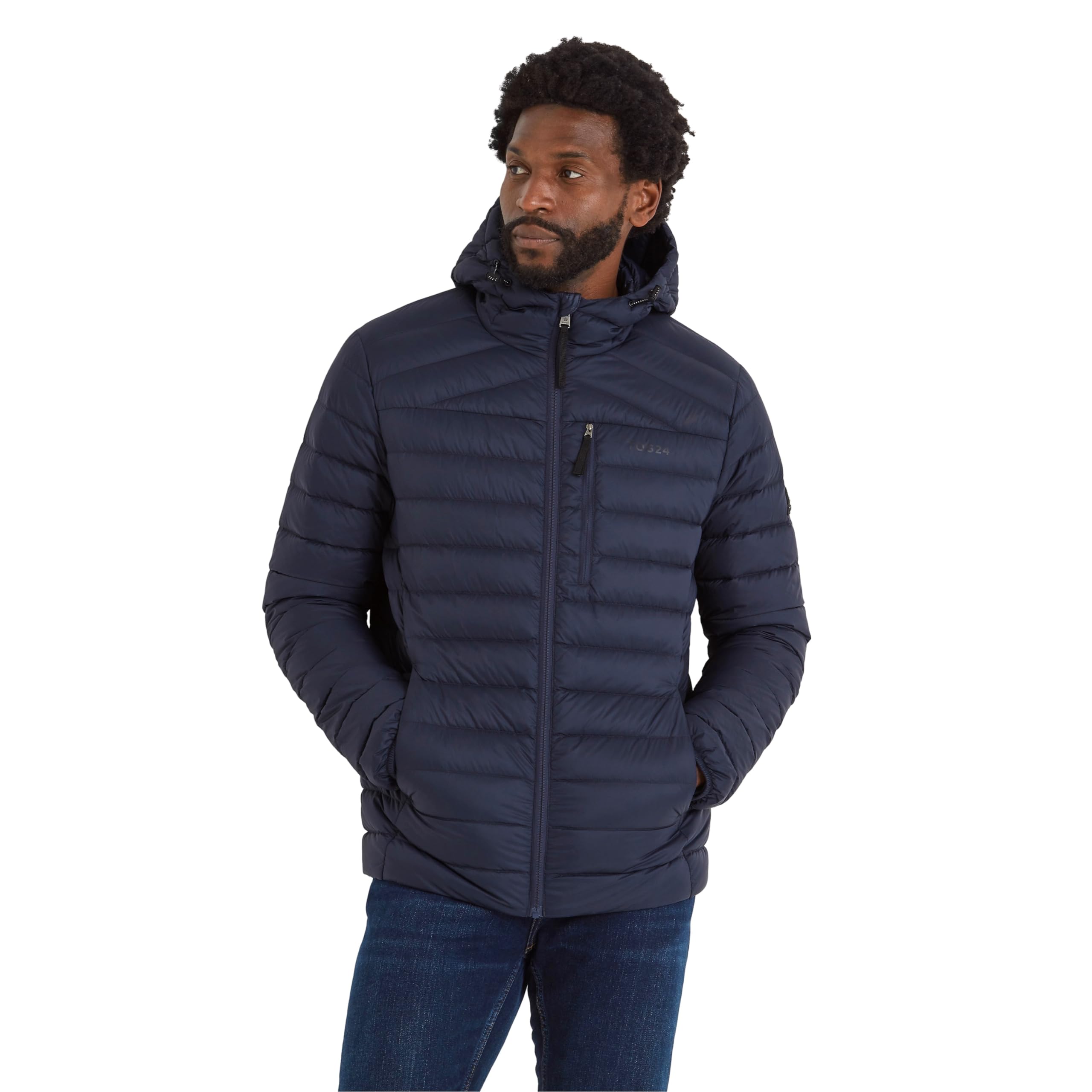 TOG24 'North' Dark Indigo Hooded Down Puffer Jacket - Men's - Size M