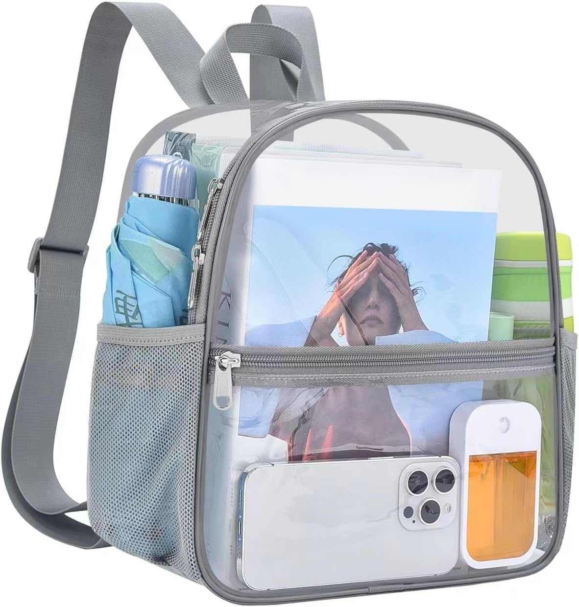 USPECLARE Clear Backpack Stadium Approved 12X11x6, Waterproof Clear Bag Stadium Backpack for Concert Work Sport Event - Image 7