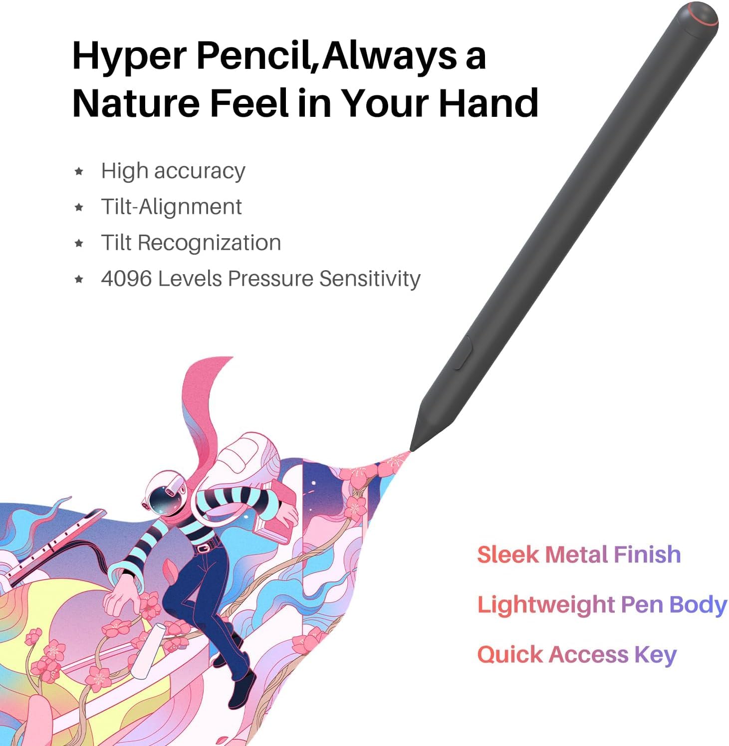 HUION Standalone Drawing Tablet Kamvas Slate 11 No Computer Needed, Portable 10.95 Inch 90Hz Refresh Rate Anti-Glare Screen, Tilt-Alignment Pen Android 14 8GB RAM 128GB ROM 1TB Expand, 8000mAh Battery