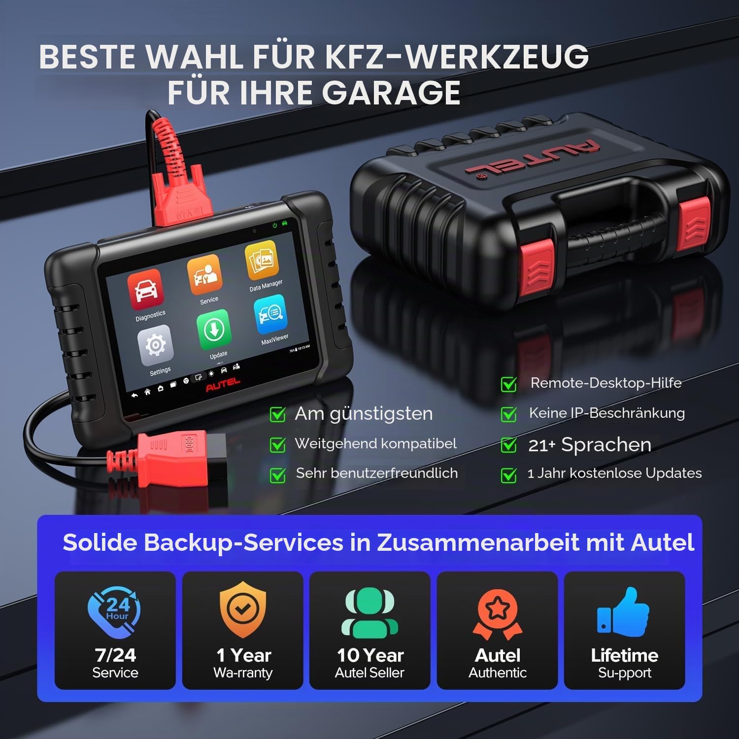 Autel MaxiCheck MX808S Diagnosegerät Auto: 2026 Neuer als MK808S MK808BT, Bidirektionaler Scanner wie MK900 MX900 MK900BT, 3K+ Aktive Tests, 28+ Resets, Alle System Diagnosen, OS11 | 2026 Neuer als MK808S MK808BT Pro, bidirektionaler Scanner wie MK900 MX9