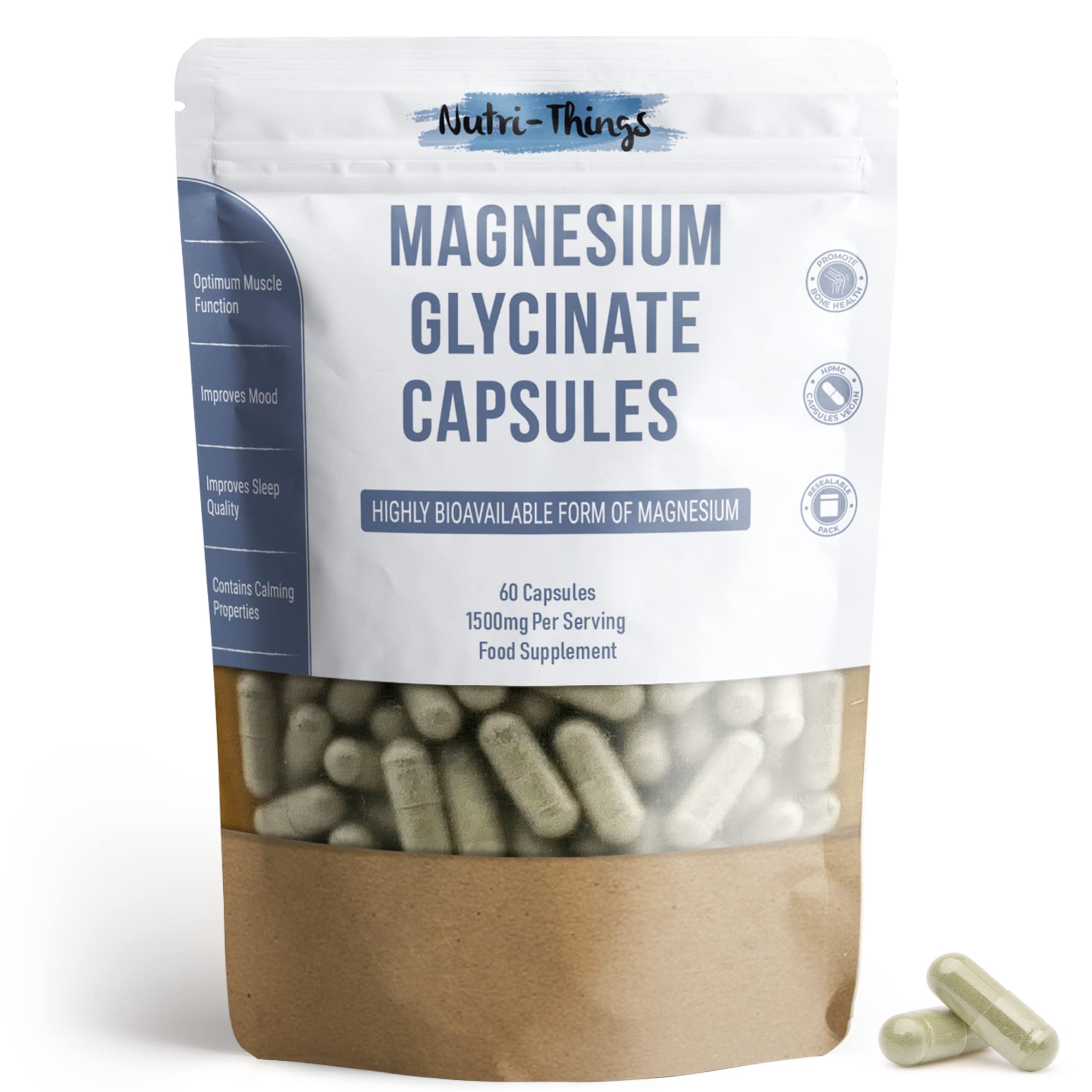 Buy Magnesium Glycinate s 750mg per for Muscle, Nerve and Online at