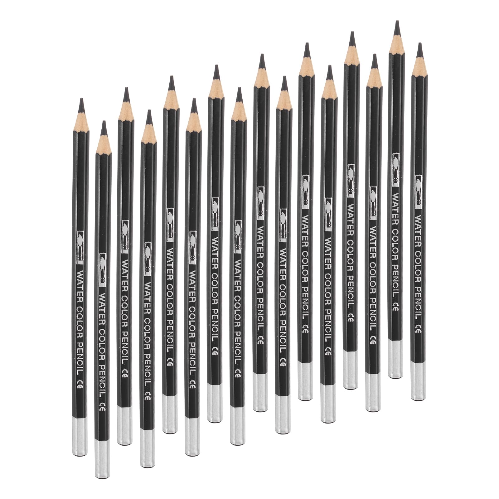sourcing map Water Soluble Fabric Pencils, Tailors Chalk Fabric Pencils for Sewing Embroidery Quilting Dressmaker DIY Craft Pack of 15(Black)