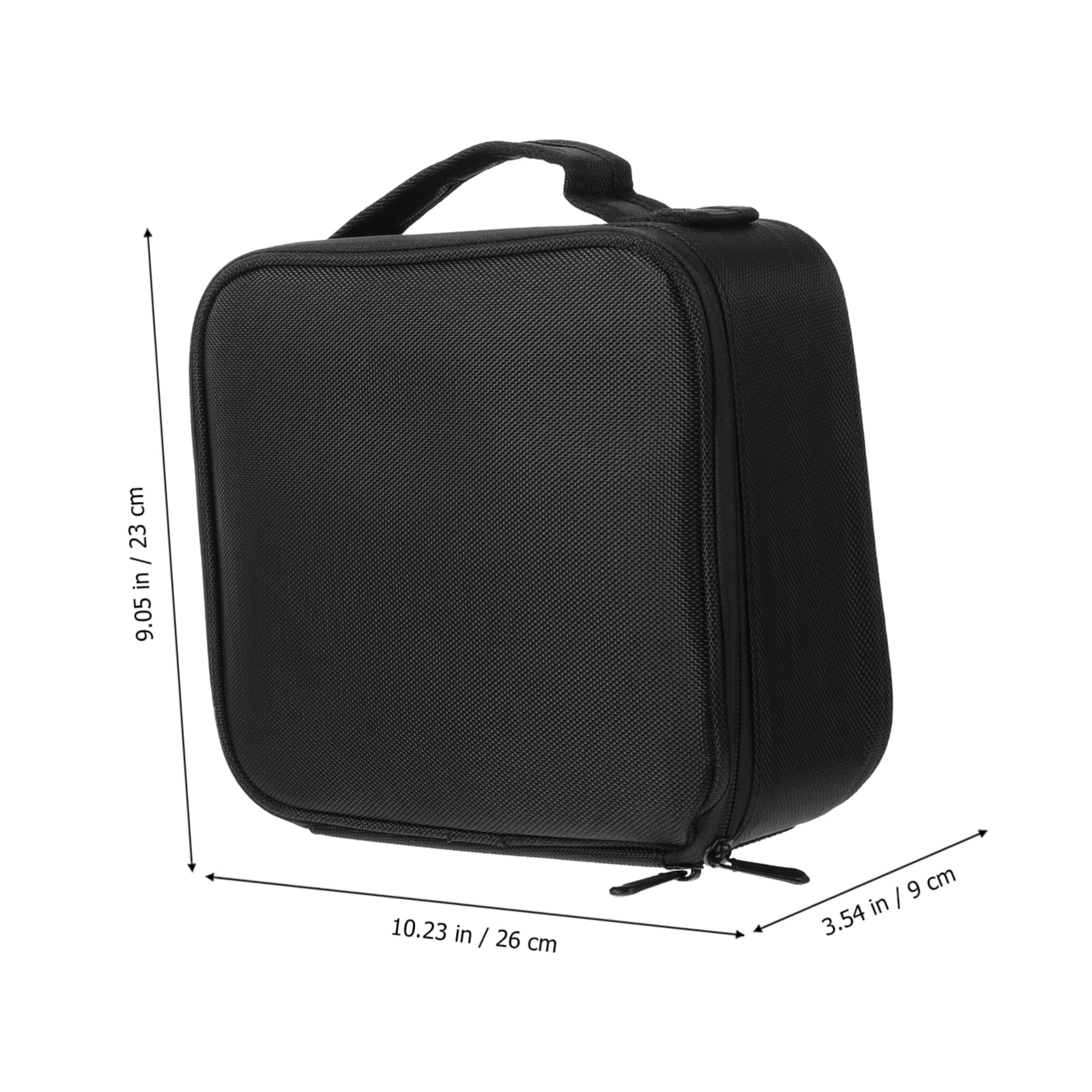 Trousse à Maquillage de Voyage Noire en Nylon, Format Portable