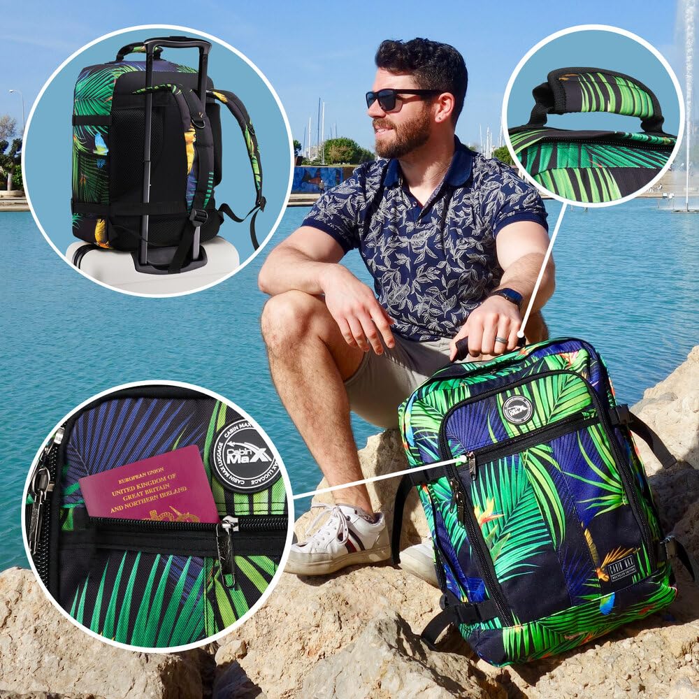 Plecak kabinowy Cabin Max Metz 20L z uchwytem na butelkę i regulowanymi paskami 40 x 20 x 25 cm