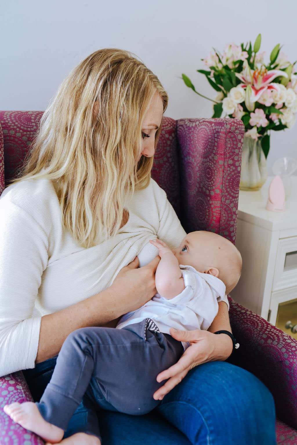 LUMAMA Masseur de lactation - Aide à l'allaitement pour conduits bouchés, augmentation de l'approvisionnement en lait maternel, flux de lait, soulagement de l'engorgement, machine de massage