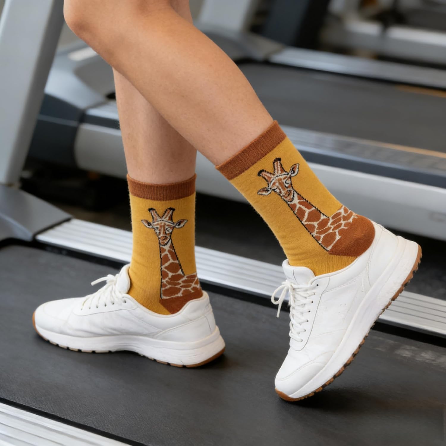 Unisex No-Show Socks, Cute Giraffe Pattern with Stylish Design for Daily Outfits