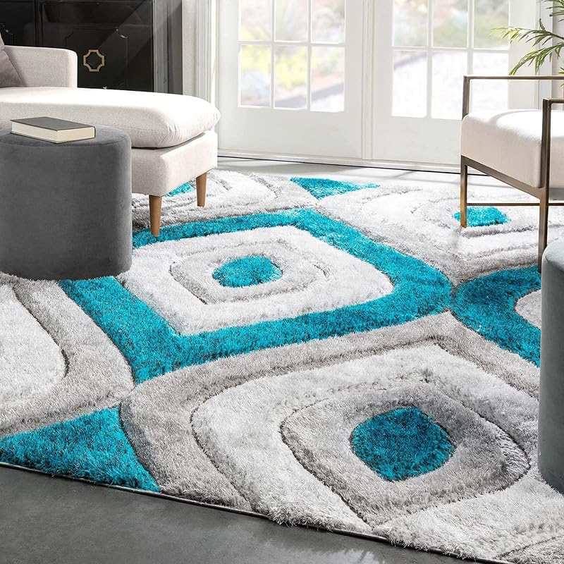 Image of Ultra-Soft Shaggy Carpet (4 X 6 FEET, Nain) Fluffy, Cozy & Durable Area Rug for Living Room, Bedroom & More � Premium Modern Design