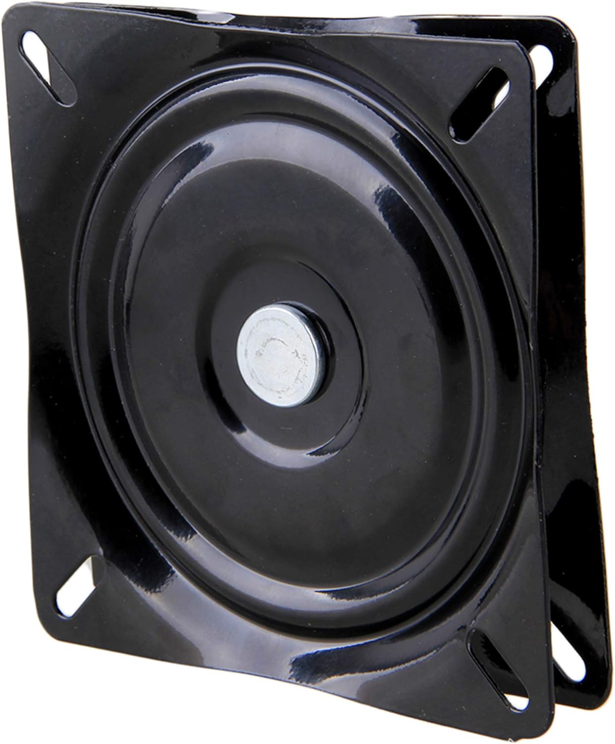 Mxfans 6" Steel Ball Bearing Swivel Plate Square Swivel Black Seat Mount Base for Chair