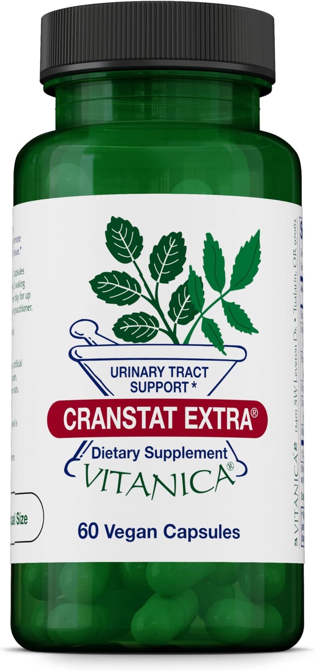 CranStat Extra - Urinary Tract Support Supplement - Herbal Supplement with Cranberry Extract & Oregon Grape Root for Bladder Support - Vegan Supplement - Professional Line - 60 Capsules