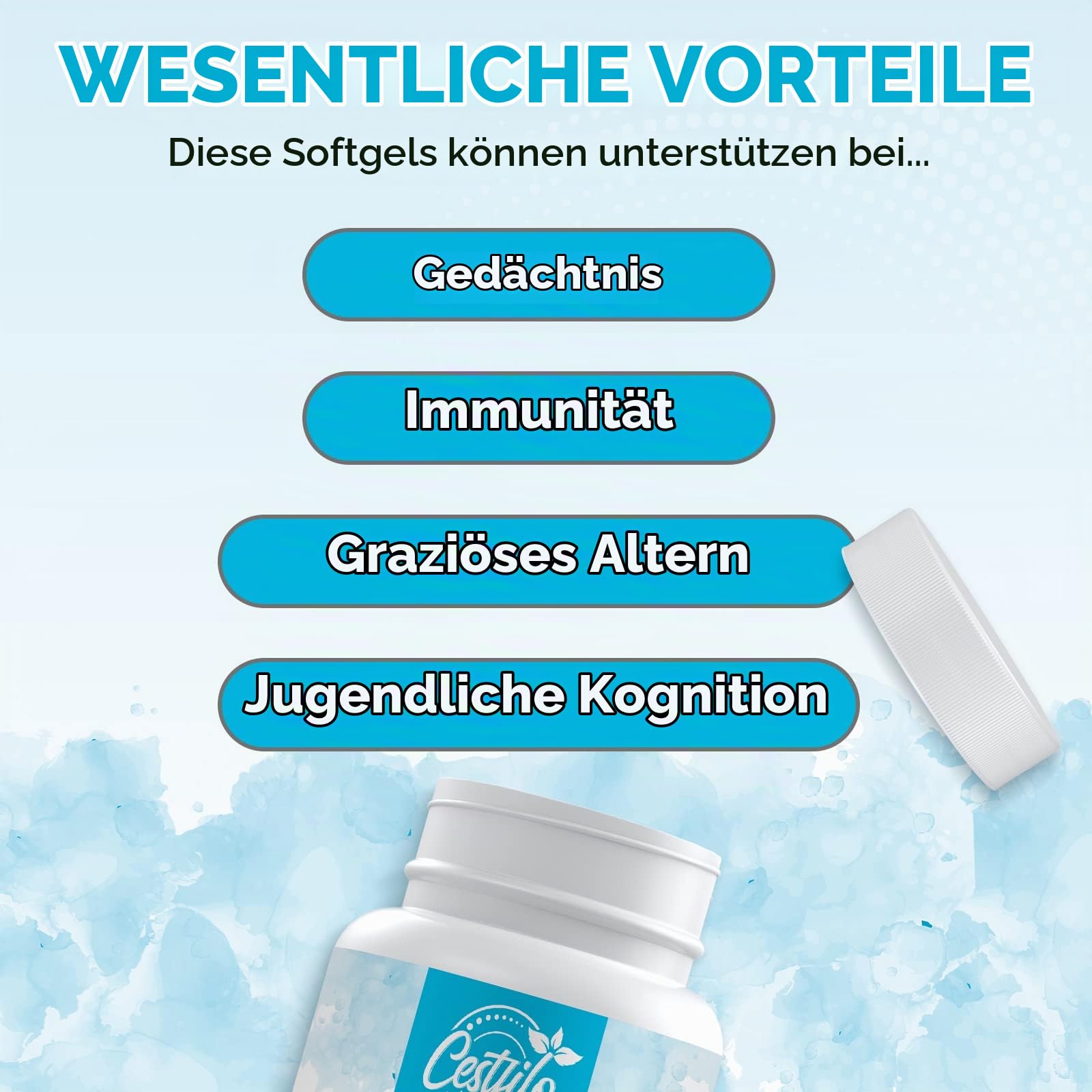 Liposomal Fisetin 1000mg with Quercetin 200 mg 60 Softgels | Hochdosiert 1200 mg pro Serving, Maximum Absorption | von Cestfilo | (60 Stück (2er-pack))