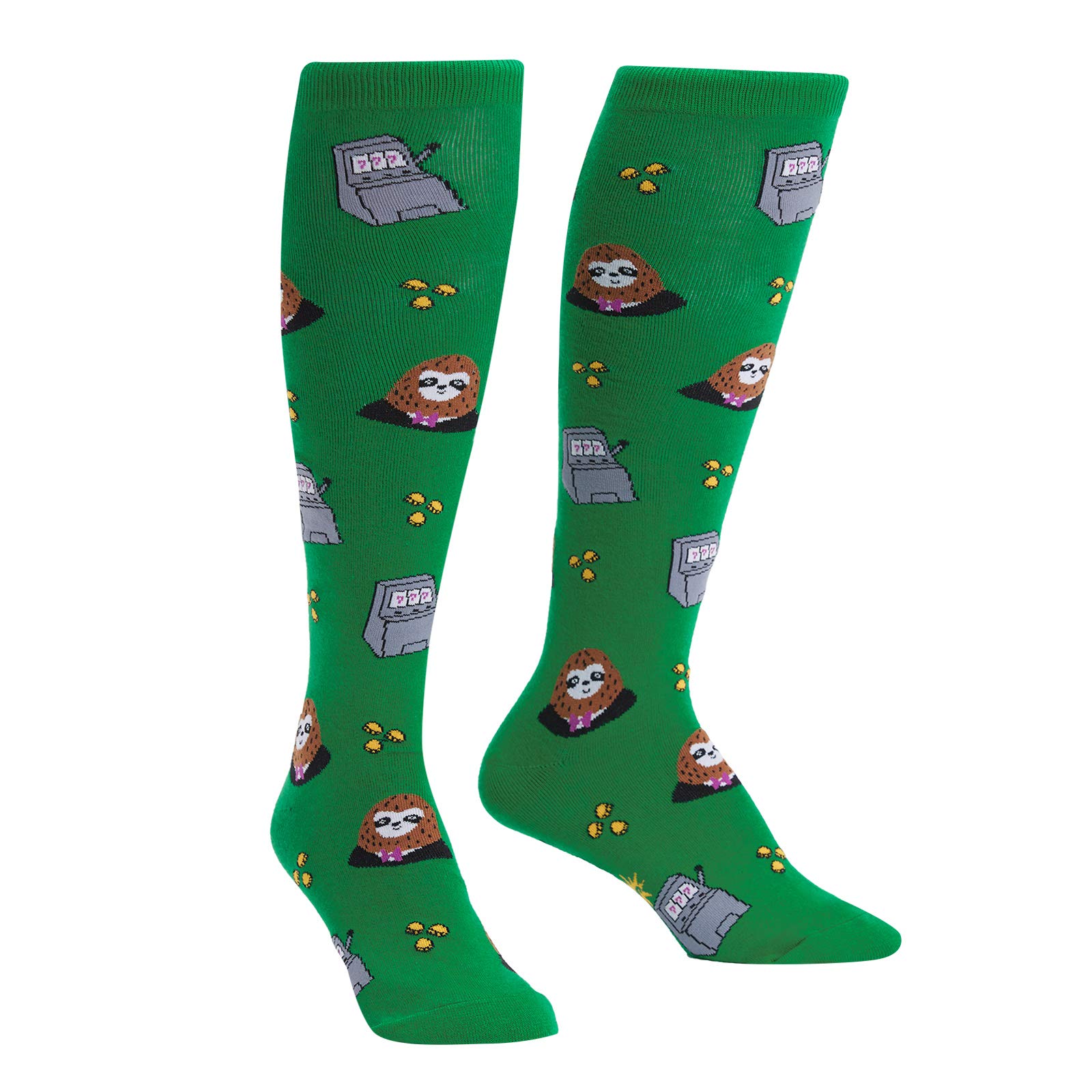 Sock It To MeWomen's Knee High Socks - Sloth Machine (UK Size: 3-8)