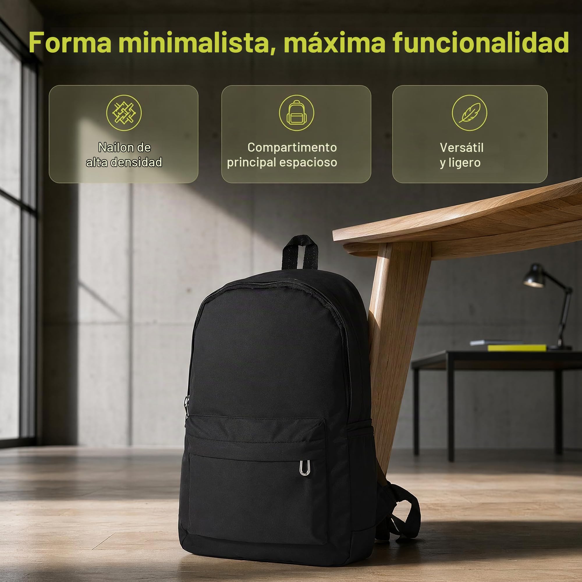 TSLBW Mochila para la Escuela Adolescentes Niños Mochila Casual para la Escuela Secundaria para Estudiantes Universitarios Bolsa de Deporte para viajes al aire libre Revista A4 IPad (negro)