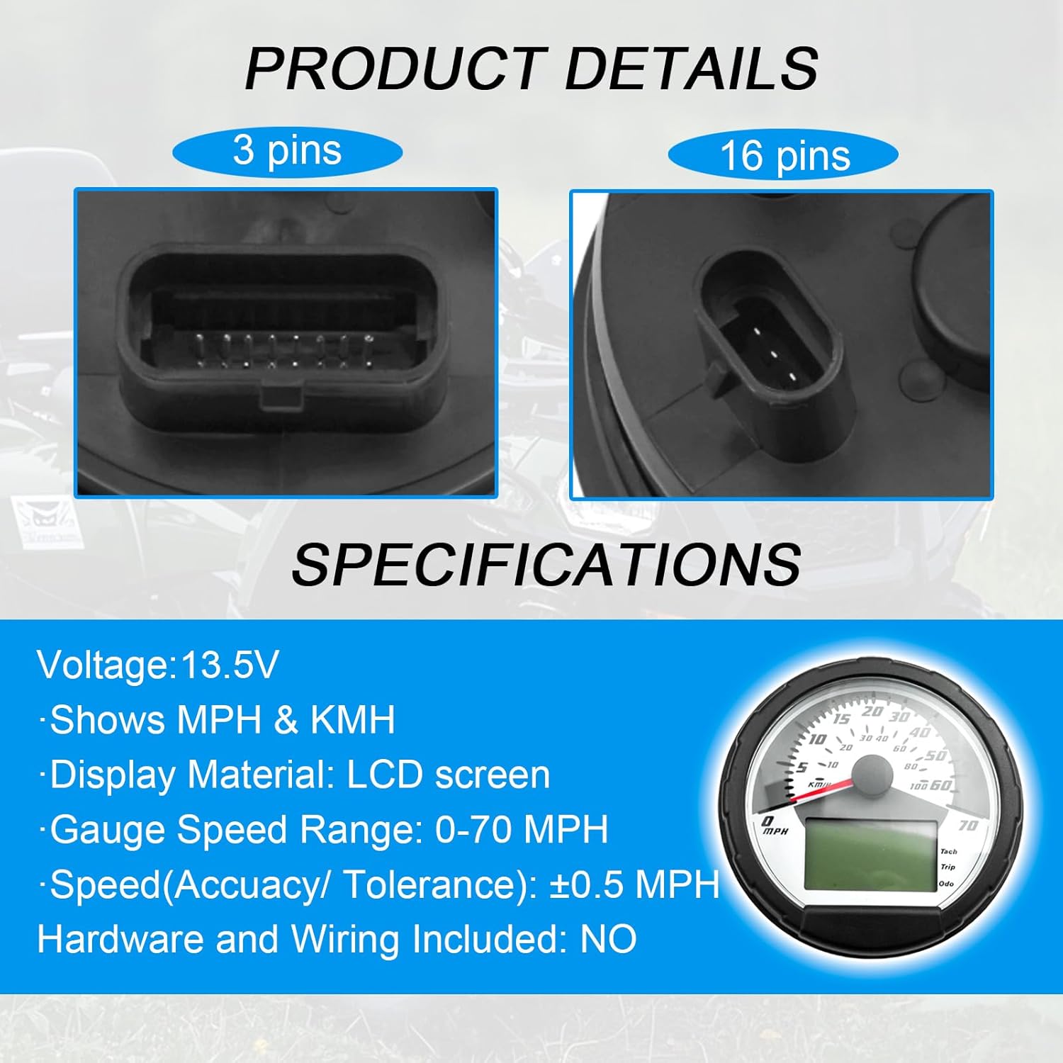 Speedometer Cluster Assembly 3280528 Compatible with Polaris Sportsman 400 450 500 600 700 800 ATP 500 2004-2008 Replacement for 3280431 3280482