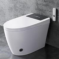 Loniko ST945B Tankless Smart Bidet Toilet - Heated Seat, Foot Sensor Auto Flush, Warm Water Wash, Air Dryer, Elongated One-Piece