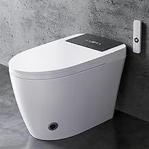 Smart Toilet with Bidet Built In, Heated Seat &amp; Dual Auto Flush, Foot Sensor, Tankless Modern Elongated Electric Toilet with Warm Water Wash, Air Dryer, LED Display &amp; 1000g MaP Flush, 1.28 GPF