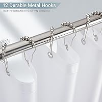 Vista 6 de HOUSEWELL Starry Glitter Shower Curtain Liner 72×72, Heavy Duty 8G PEVA 3-Layer Waterproof Bathroom Curtain with Frosted & Clear Design, EVA Liner