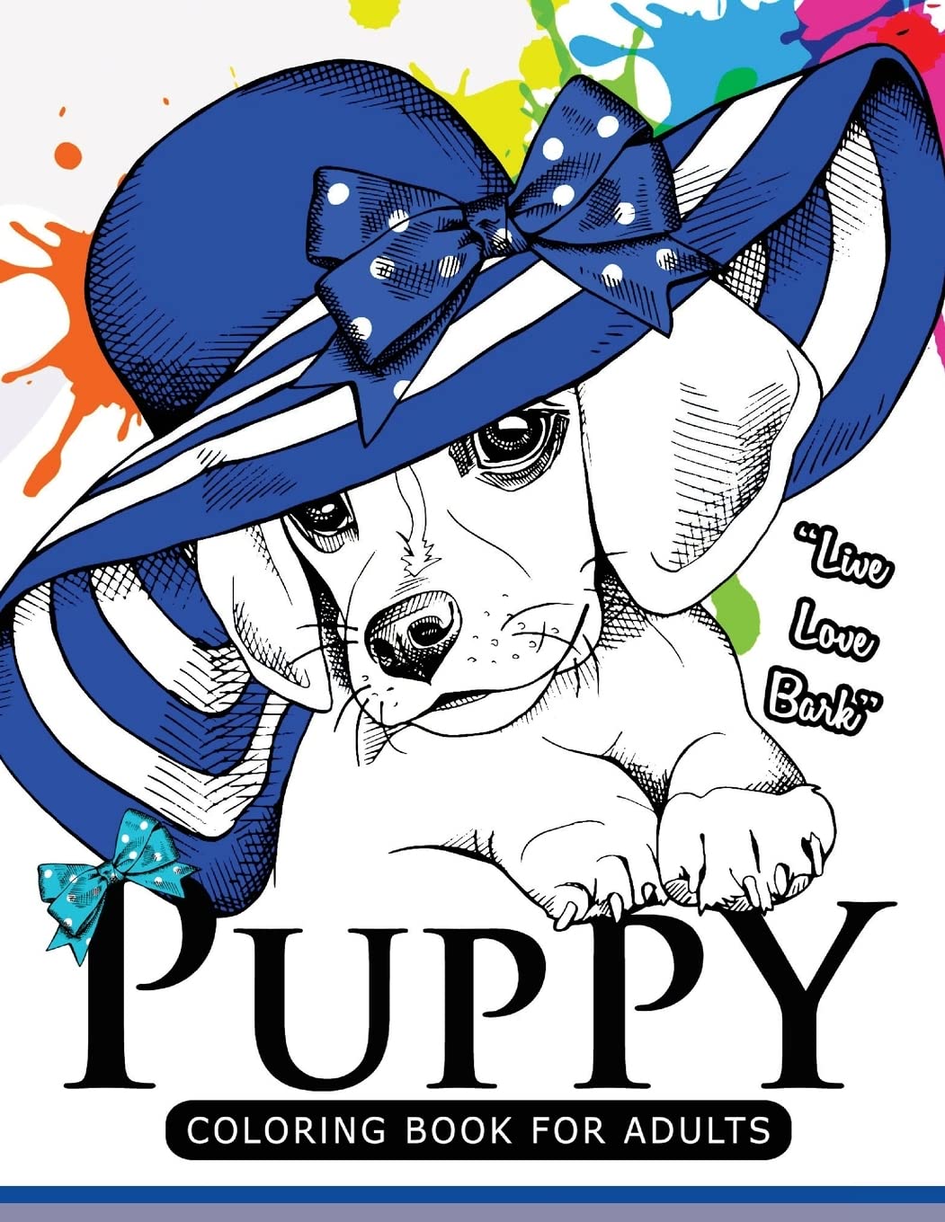 Puppy coloring Book for Adults: An Adult coloring book for dogs lover