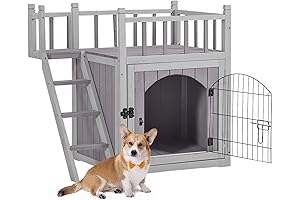 Cozy and Durable 2-Story Dog House for Small Dogs and Puppies