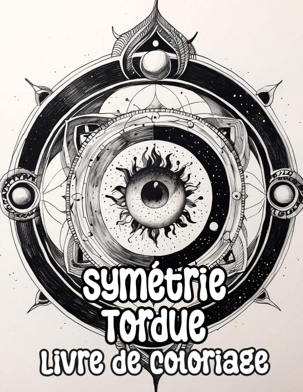 Symétrie Tordue Livre De Coloriage: Pages A Colorier De Mandalas Décoratifs D'horreur Motifs Sombres Répétitifs Art Zen Effrayant Géométrique Sinistre ... Relaxation | Pour Enfant Adulte Ado Senior